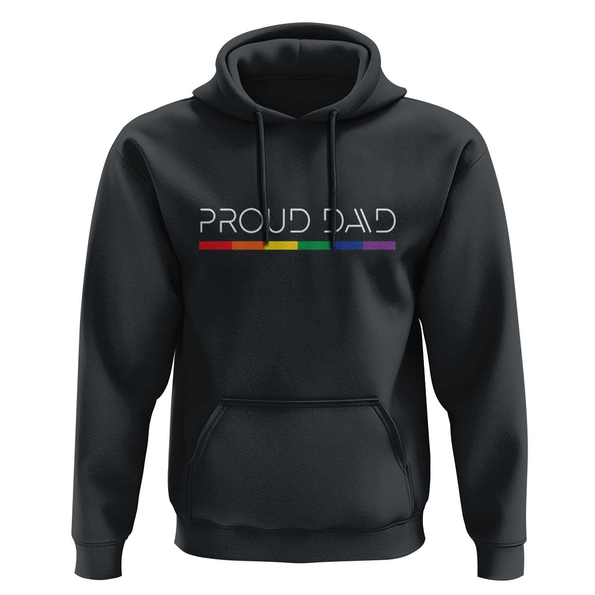 LGBTQ Gay Pride Hoodie Proud Dad Father's Day LGBT Flag - Wonder Print Shop