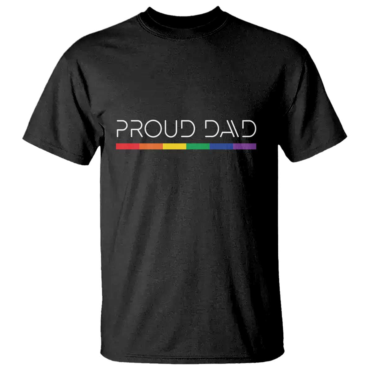 LGBTQ Gay Pride T Shirt Proud Dad Father's Day LGBT Flag - Wonder Print Shop