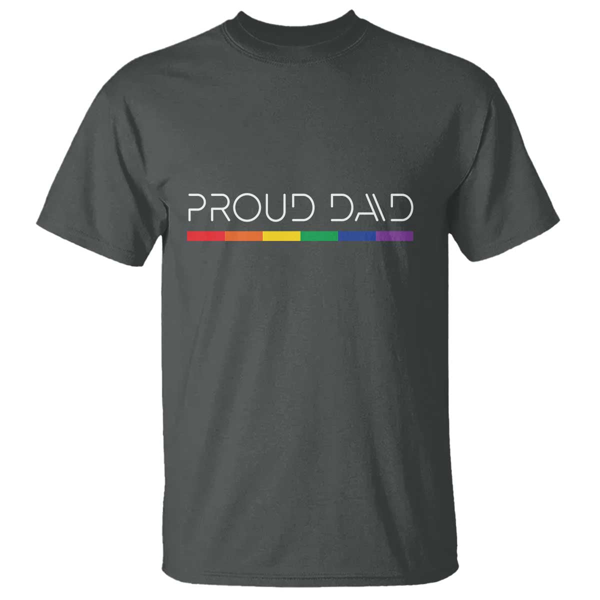 LGBTQ Gay Pride T Shirt Proud Dad Father's Day LGBT Flag - Wonder Print Shop