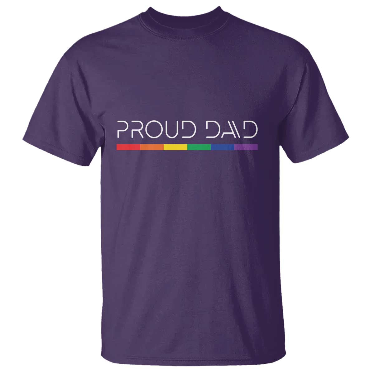 LGBTQ Gay Pride T Shirt Proud Dad Father's Day LGBT Flag - Wonder Print Shop
