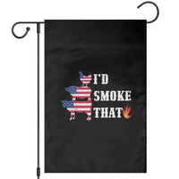 4th Of July BBQ Garden Flag I'd Smoke That Barbecue Cook Pitmaster Grill Chef
