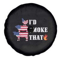 4th Of July BBQ Spare Tire Cover I'd Smoke That Barbecue Cook Pitmaster Grill Chef