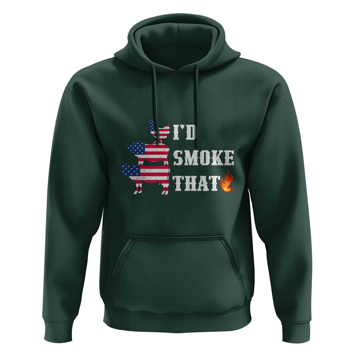 4th Of July BBQ Hoodie I'd Smoke That Barbecue Cook Pitmaster Grill Chef - Wonder Print Shop