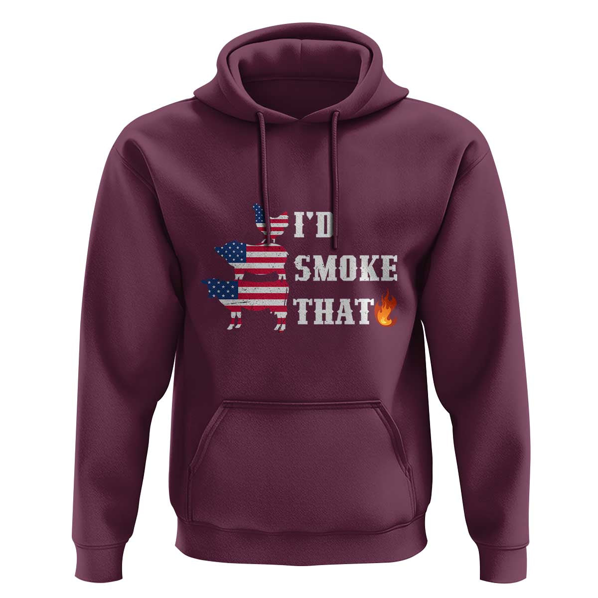 4th Of July BBQ Hoodie I'd Smoke That Barbecue Cook Pitmaster Grill Chef - Wonder Print Shop