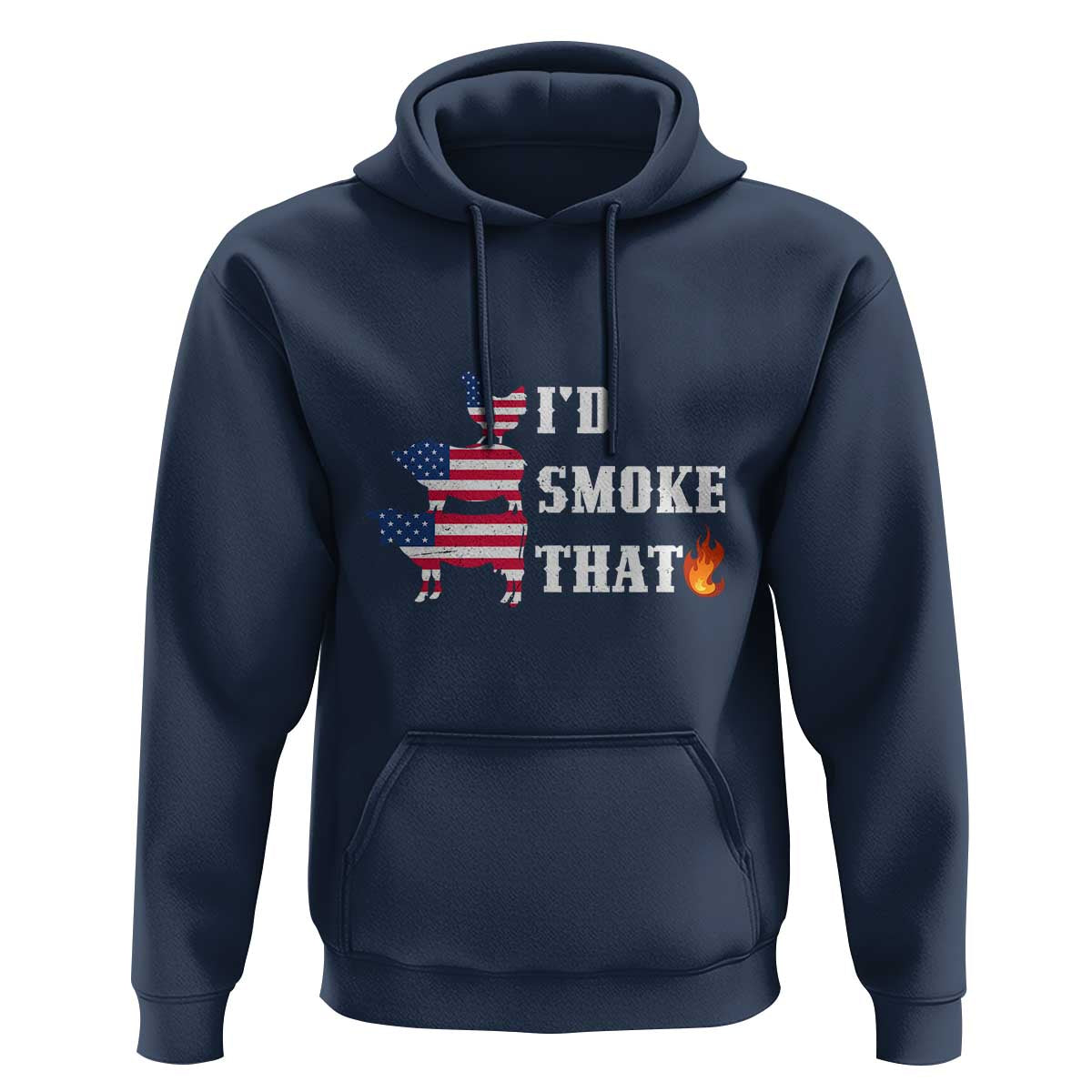 4th Of July BBQ Hoodie I'd Smoke That Barbecue Cook Pitmaster Grill Chef - Wonder Print Shop