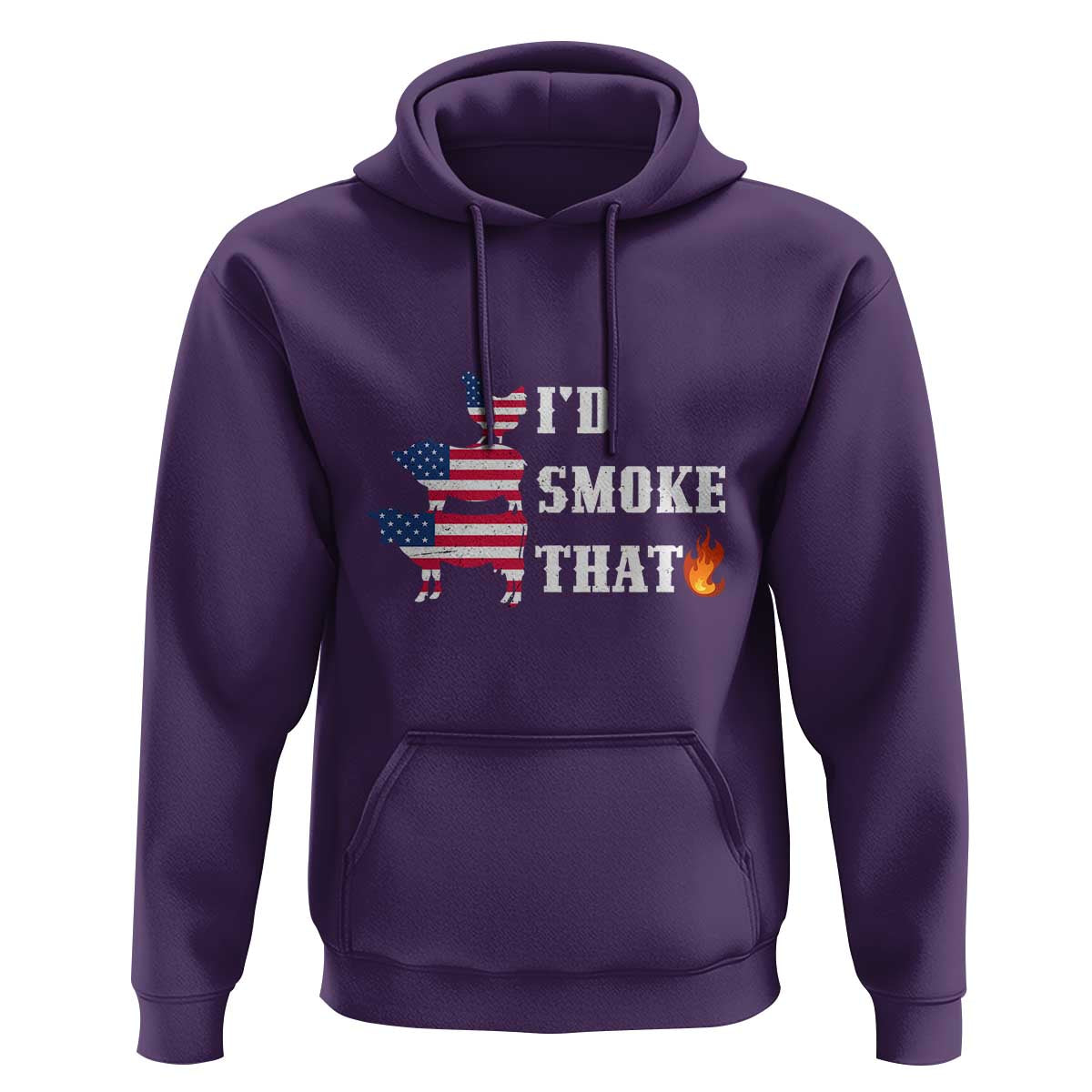 4th Of July BBQ Hoodie I'd Smoke That Barbecue Cook Pitmaster Grill Chef - Wonder Print Shop