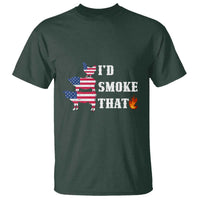 4th Of July BBQ T Shirt I'd Smoke That Barbecue Cook Pitmaster Grill Chef - Wonder Print Shop