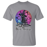 Cat Lover T Shirt Black Meowgic Pentagram Witchcraft Magic - Wonder Print Shop
