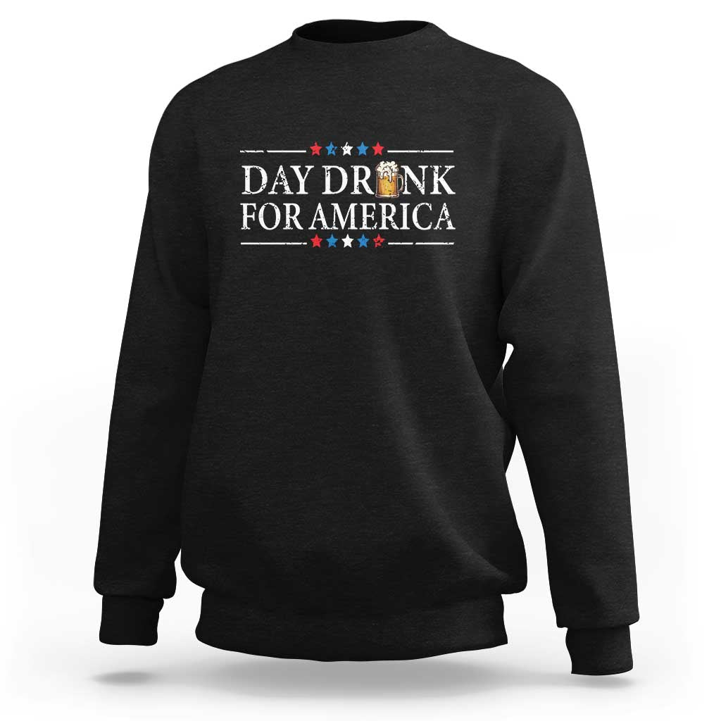 Funny 4th Of July Drinking Sweatshirt Day Drunk For American - Wonder Print Shop