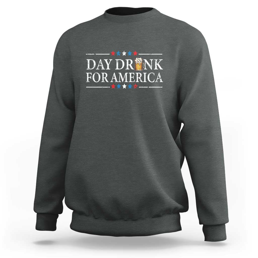 Funny 4th Of July Drinking Sweatshirt Day Drunk For American - Wonder Print Shop