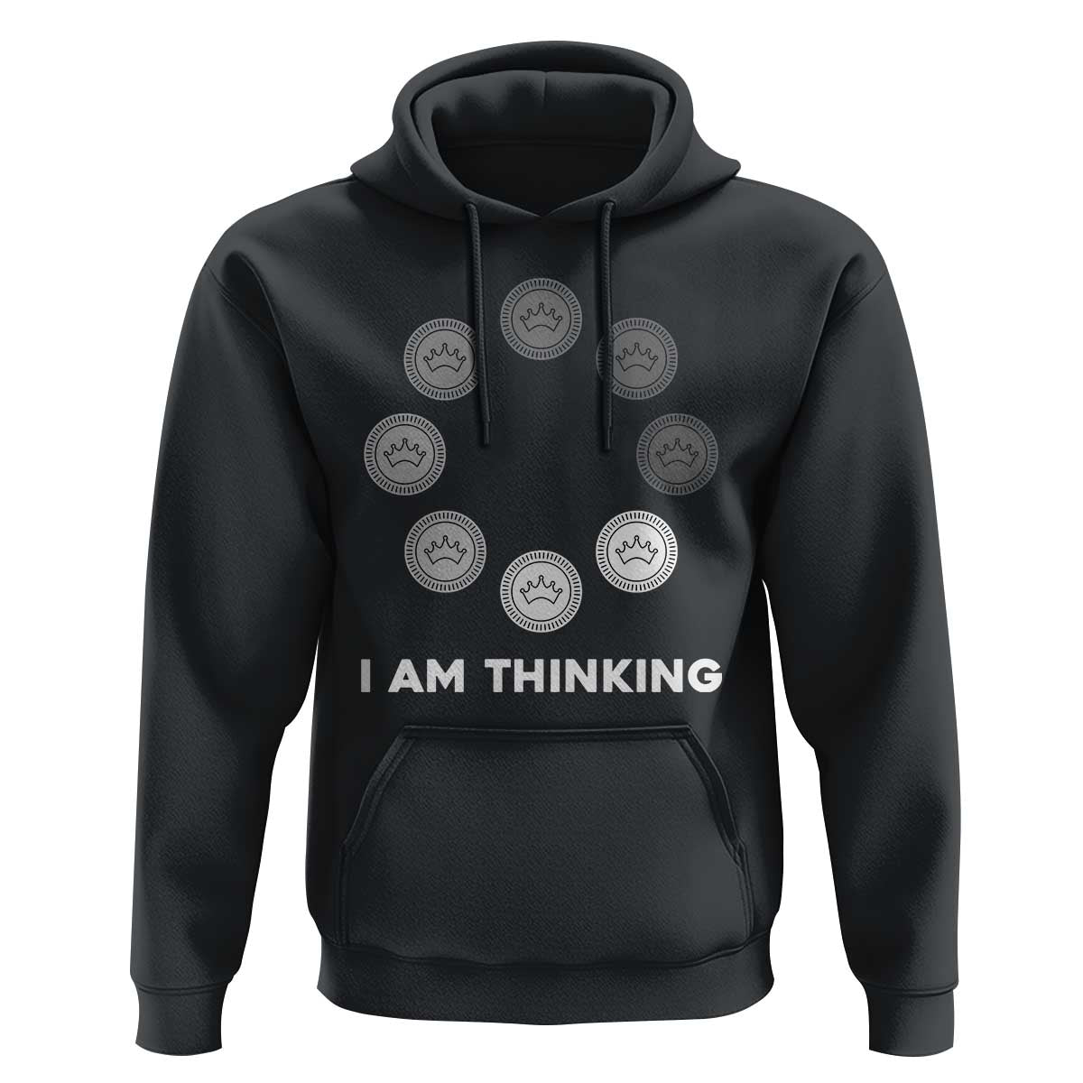 Checkers Lover Hoodie I Am Thinking Board Game Draughts Player - Wonder Print Shop