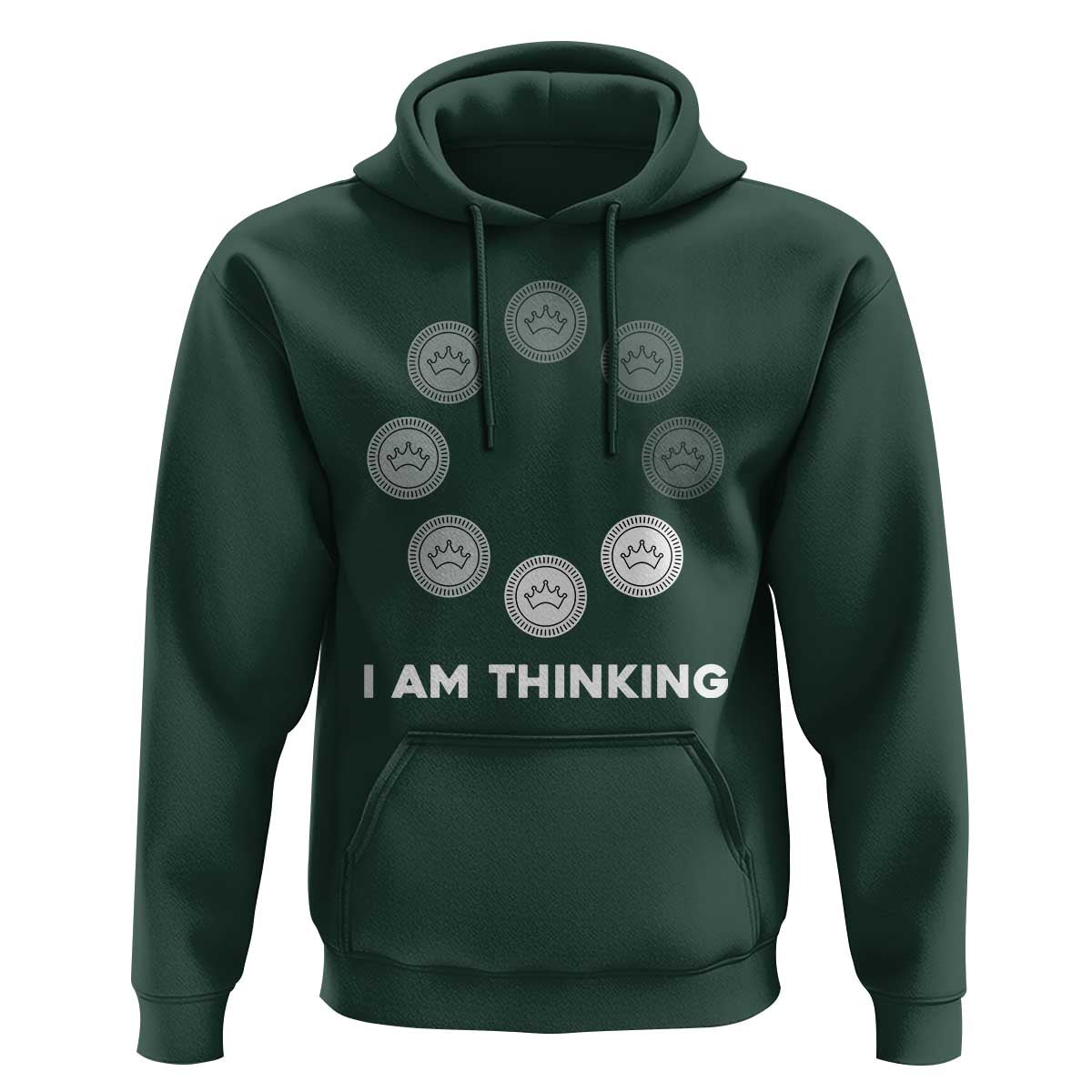 Checkers Lover Hoodie I Am Thinking Board Game Draughts Player - Wonder Print Shop