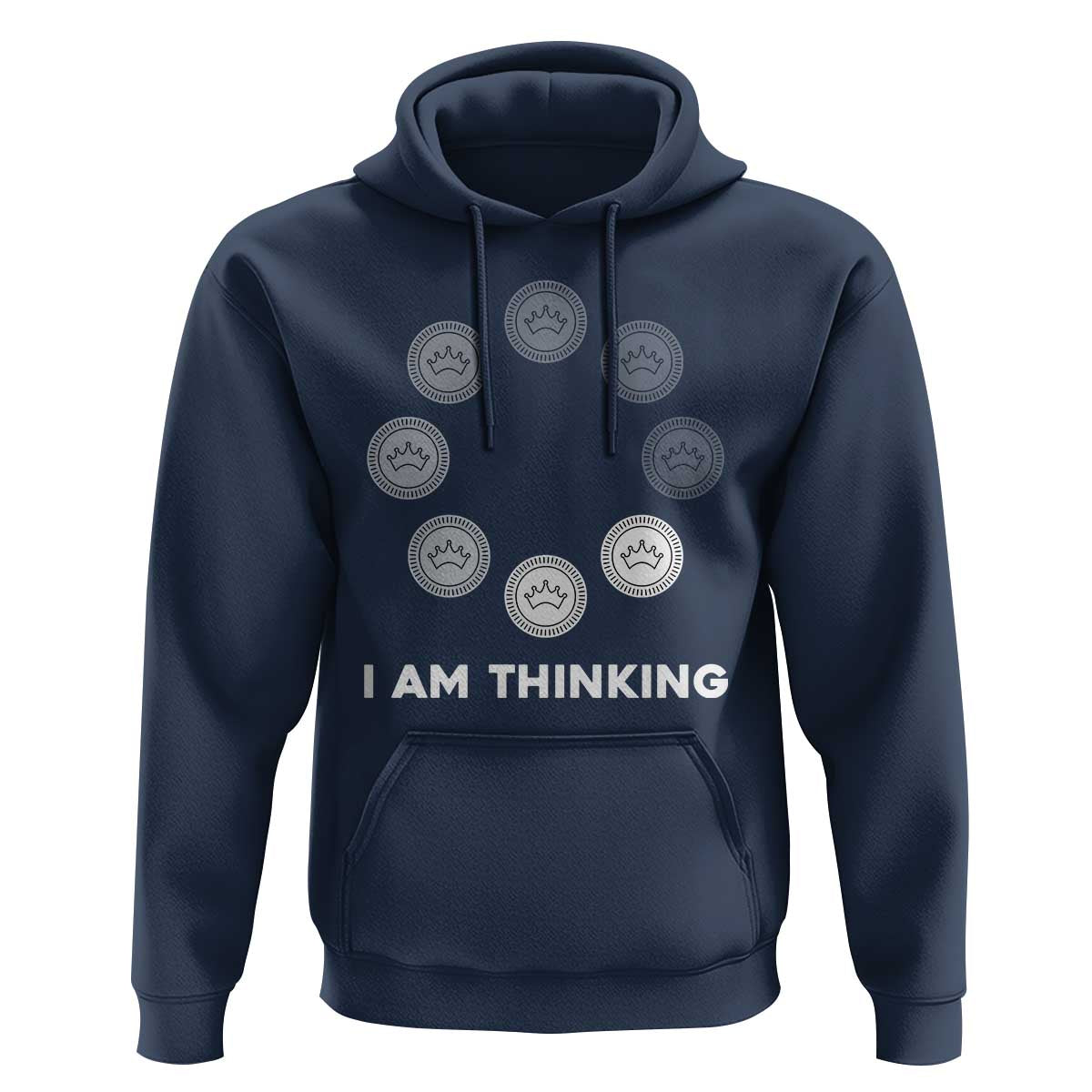 Checkers Lover Hoodie I Am Thinking Board Game Draughts Player - Wonder Print Shop