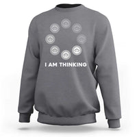 Checkers Lover Sweatshirt I Am Thinking Board Game Draughts Player - Wonder Print Shop