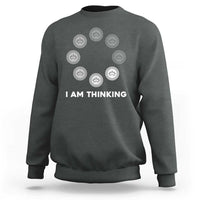 Checkers Lover Sweatshirt I Am Thinking Board Game Draughts Player - Wonder Print Shop