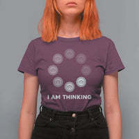 Checkers Lover T Shirt For Women I Am Thinking Board Game Draughts Player - Wonder Print Shop