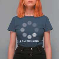 Checkers Lover T Shirt For Women I Am Thinking Board Game Draughts Player - Wonder Print Shop