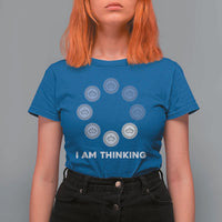 Checkers Lover T Shirt For Women I Am Thinking Board Game Draughts Player - Wonder Print Shop