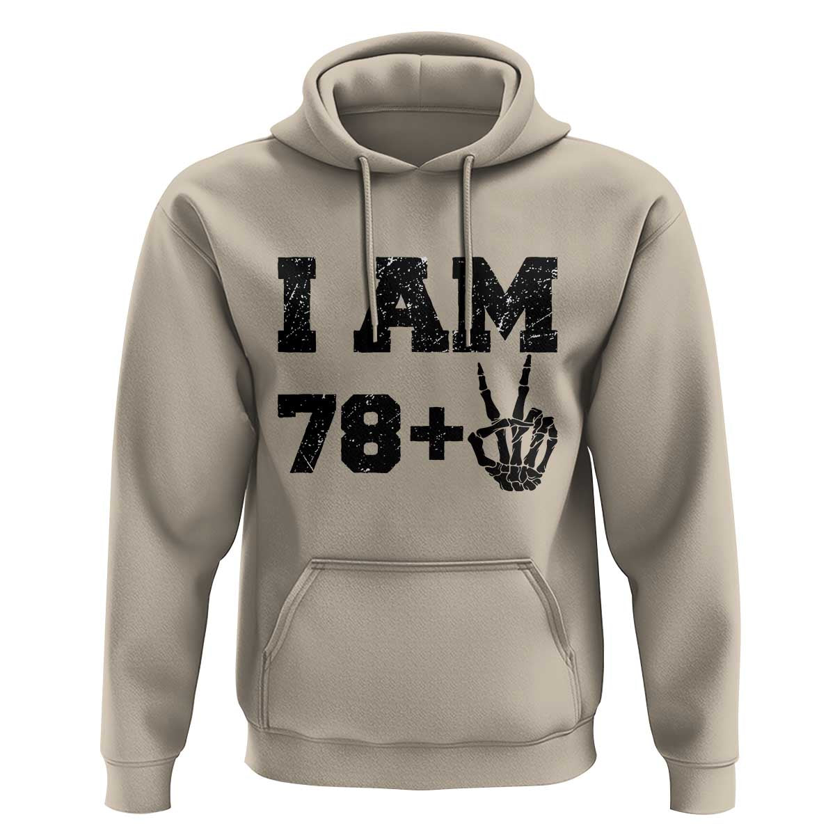 Funny 80th Birthday Hoodie I Am 79 Plus 80 Years Old Skull - Wonder Print Shop