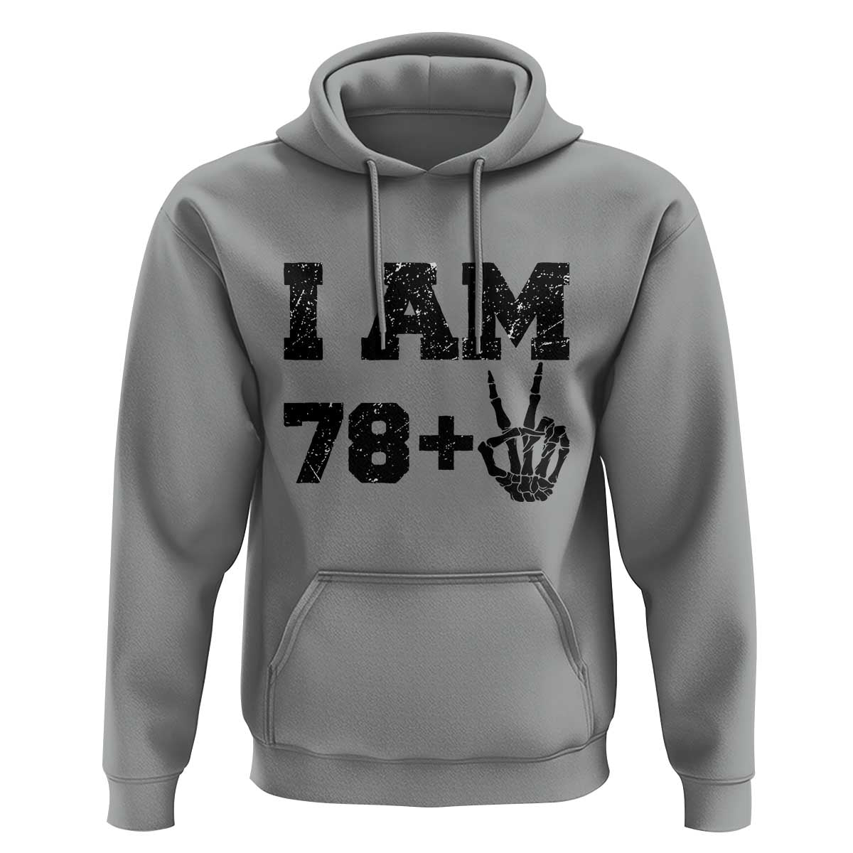 Funny 80th Birthday Hoodie I Am 79 Plus 80 Years Old Skull - Wonder Print Shop