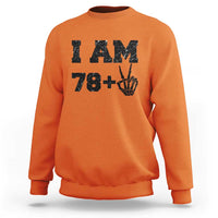 Funny 80th Birthday Sweatshirt I Am 79 Plus 80 Years Old Skull - Wonder Print Shop