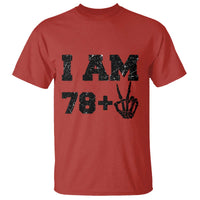 Funny 80th Birthday T Shirt I Am 79 Plus 80 Years Old Skull - Wonder Print Shop