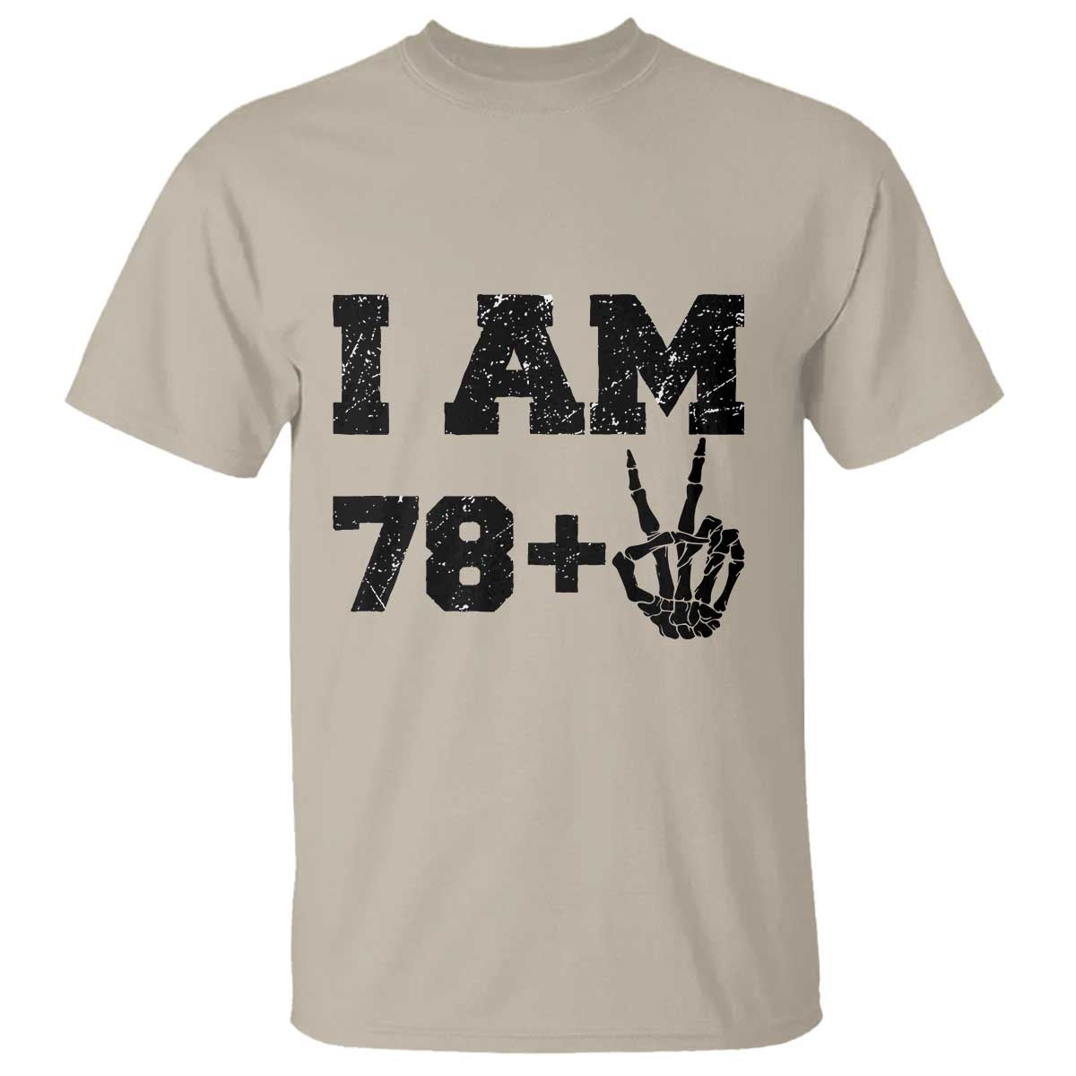Funny 80th Birthday T Shirt I Am 79 Plus 80 Years Old Skull - Wonder Print Shop
