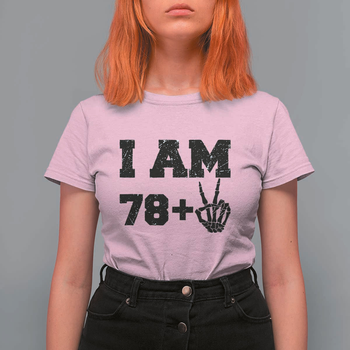 Funny 80th Birthday T Shirt For Women I Am 79 Plus 80 Years Old Skull - Wonder Print Shop