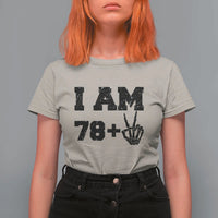 Funny 80th Birthday T Shirt For Women I Am 79 Plus 80 Years Old Skull - Wonder Print Shop