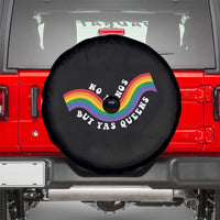 No Kings But Yas Queens LGBTQ Pride Retro Rainbow Spare Tire Cover