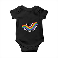 No Kings But Yas Queens LGBTQ Pride Retro Rainbow Baby Onesie