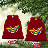 No Kings But Yas Queens LGBTQ Pride Retro Rainbow Ceramic Ornament