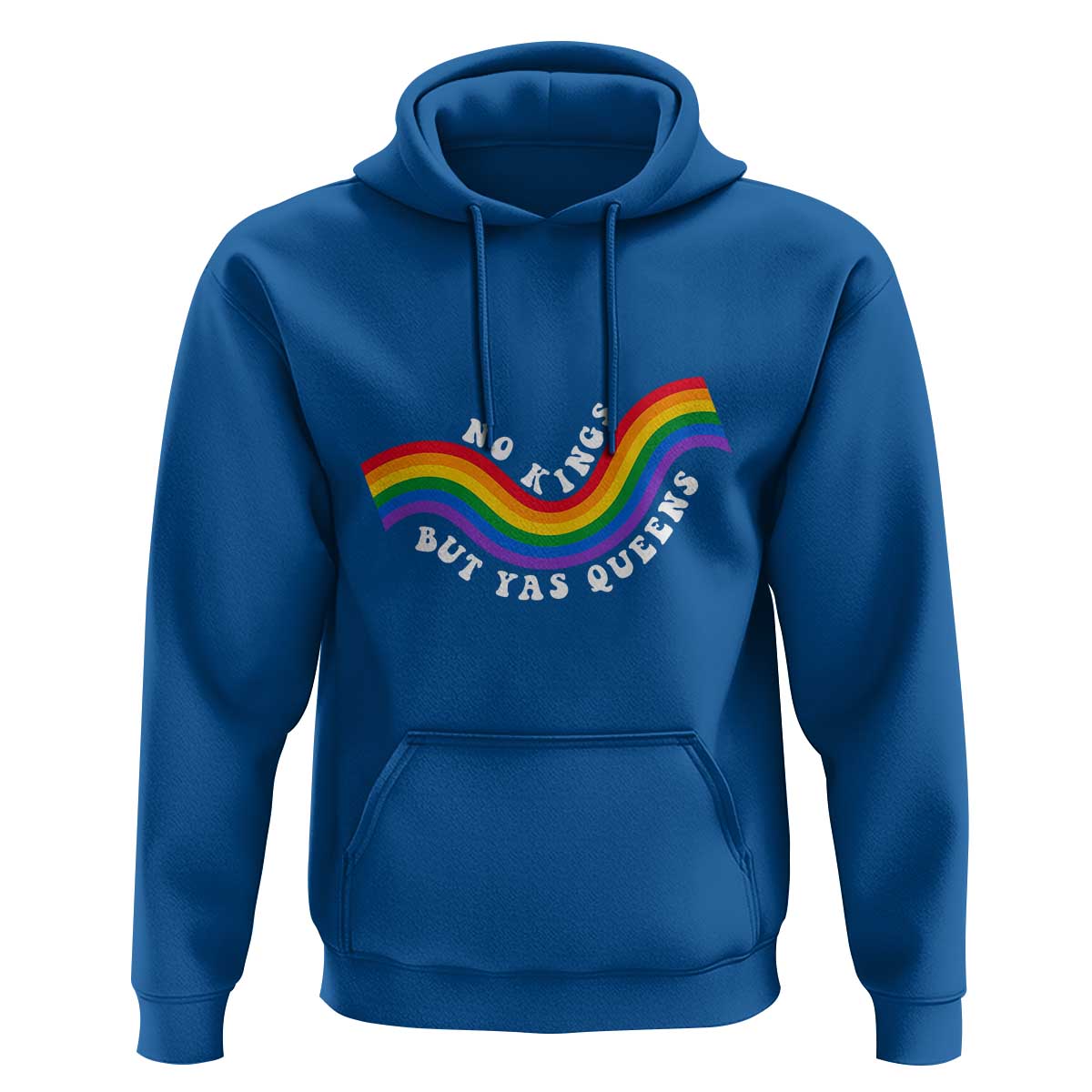 No Kings But Yas Queens LGBTQ Pride Retro Rainbow Hoodie