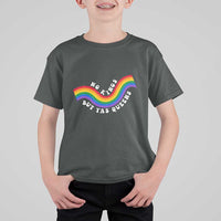 No Kings But Yas Queens LGBTQ Pride Retro Rainbow T Shirt For Kid