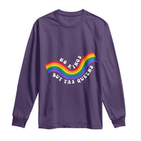 No Kings But Yas Queens LGBTQ Pride Retro Rainbow Long Sleeve Shirt