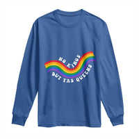 No Kings But Yas Queens LGBTQ Pride Retro Rainbow Long Sleeve Shirt