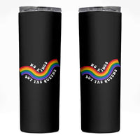 No Kings But Yas Queens LGBTQ Pride Retro Rainbow Skinny Tumbler