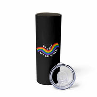 No Kings But Yas Queens LGBTQ Pride Retro Rainbow Skinny Tumbler