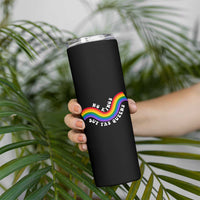 No Kings But Yas Queens LGBTQ Pride Retro Rainbow Skinny Tumbler