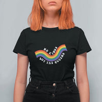 No Kings But Yas Queens LGBTQ Pride Retro Rainbow T Shirt For Women