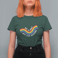 No Kings But Yas Queens LGBTQ Pride Retro Rainbow T Shirt For Women