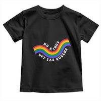 No Kings But Yas Queens LGBTQ Pride Retro Rainbow Toddler T Shirt