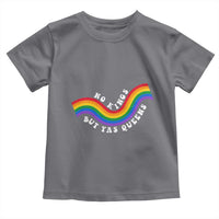No Kings But Yas Queens LGBTQ Pride Retro Rainbow Toddler T Shirt