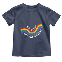 No Kings But Yas Queens LGBTQ Pride Retro Rainbow Toddler T Shirt