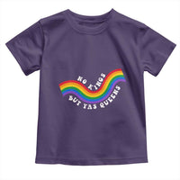 No Kings But Yas Queens LGBTQ Pride Retro Rainbow Toddler T Shirt