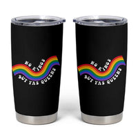 No Kings But Yas Queens LGBTQ Pride Retro Rainbow Tumbler Cup