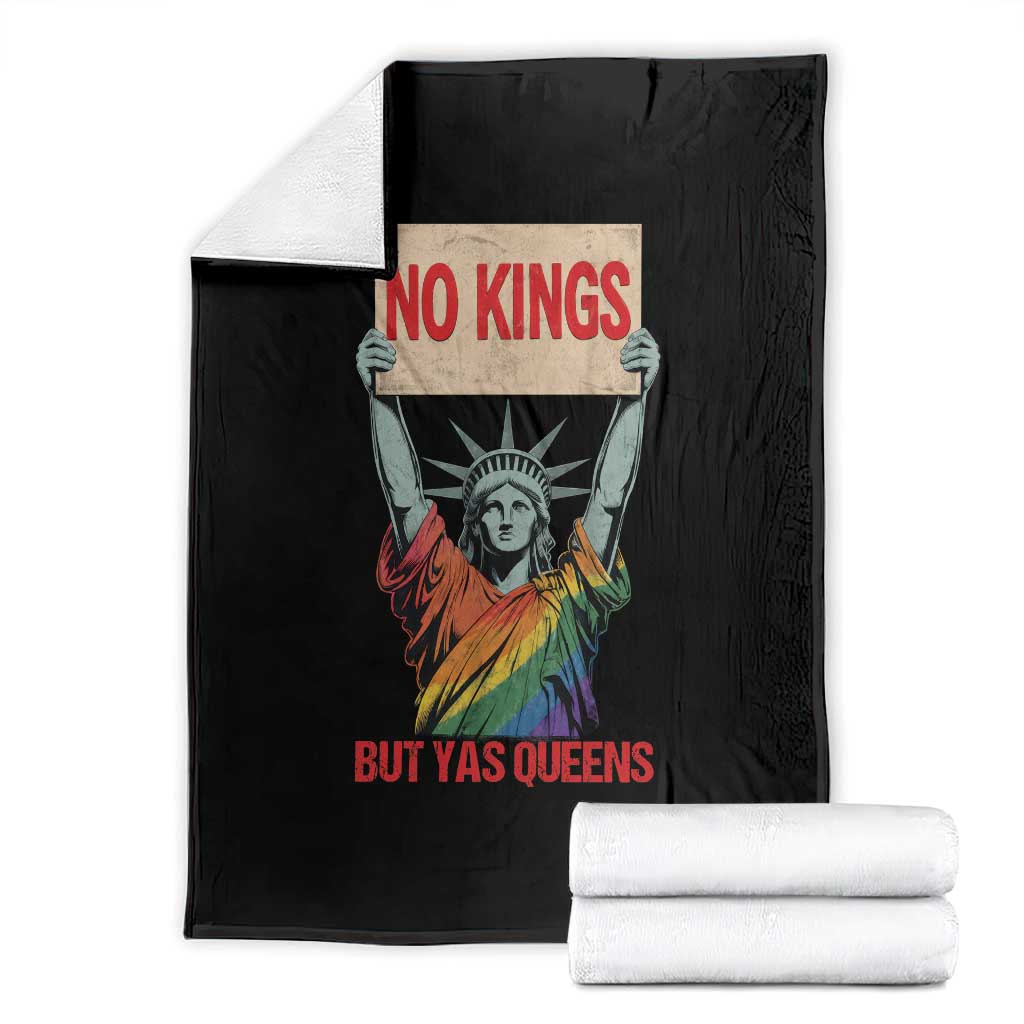 No Kings But Yas Queens Throw Blanket Statue Of Liberty LGBTQ Pride Ally Pride