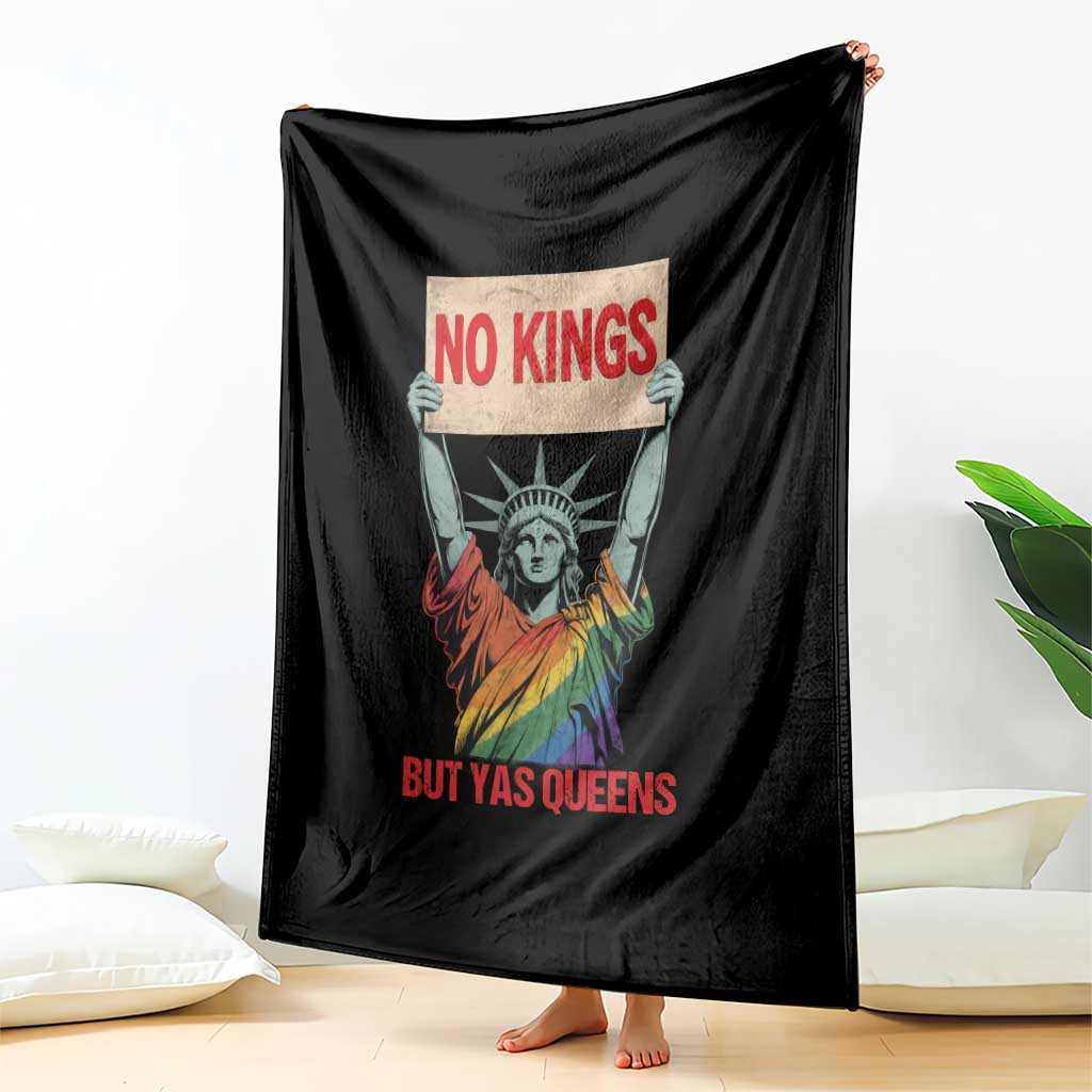 No Kings But Yas Queens Throw Blanket Statue Of Liberty LGBTQ Pride Ally Pride