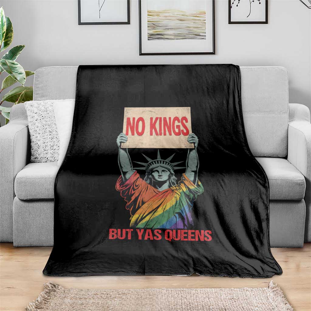 No Kings But Yas Queens Throw Blanket Statue Of Liberty LGBTQ Pride Ally Pride