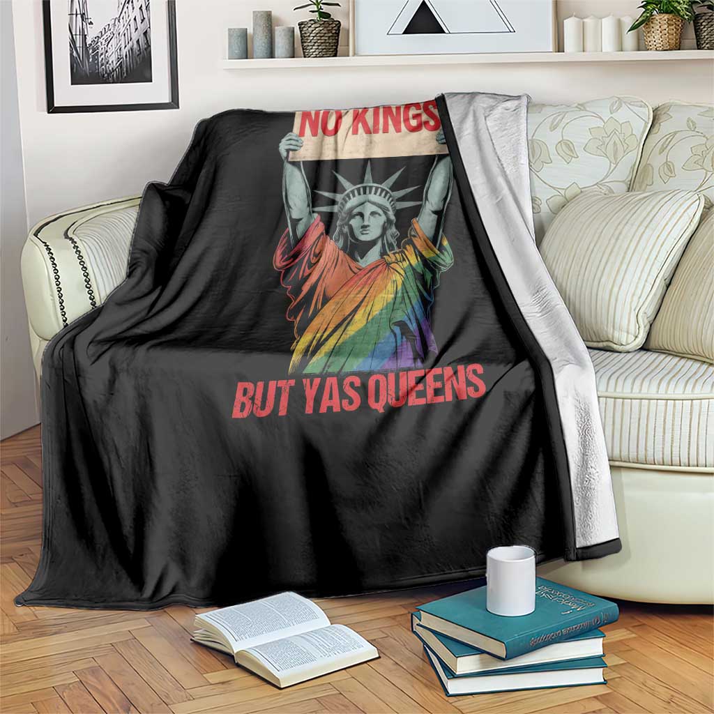 No Kings But Yas Queens Throw Blanket Statue Of Liberty LGBTQ Pride Ally Pride